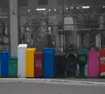 Row of Victoria News Boxes on a City Street